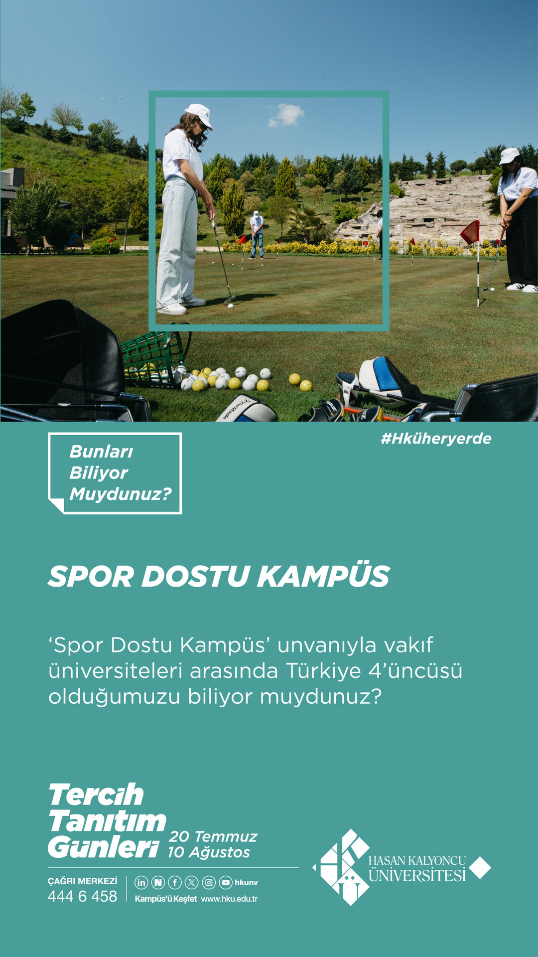 Spor Dostu Kampüs. 'Spor Dostu Kampüs' unvanıyla vakıf üniversiteleri arasında Türkiye 4'üncüsü olduğumuzu biliyor muydunuz?